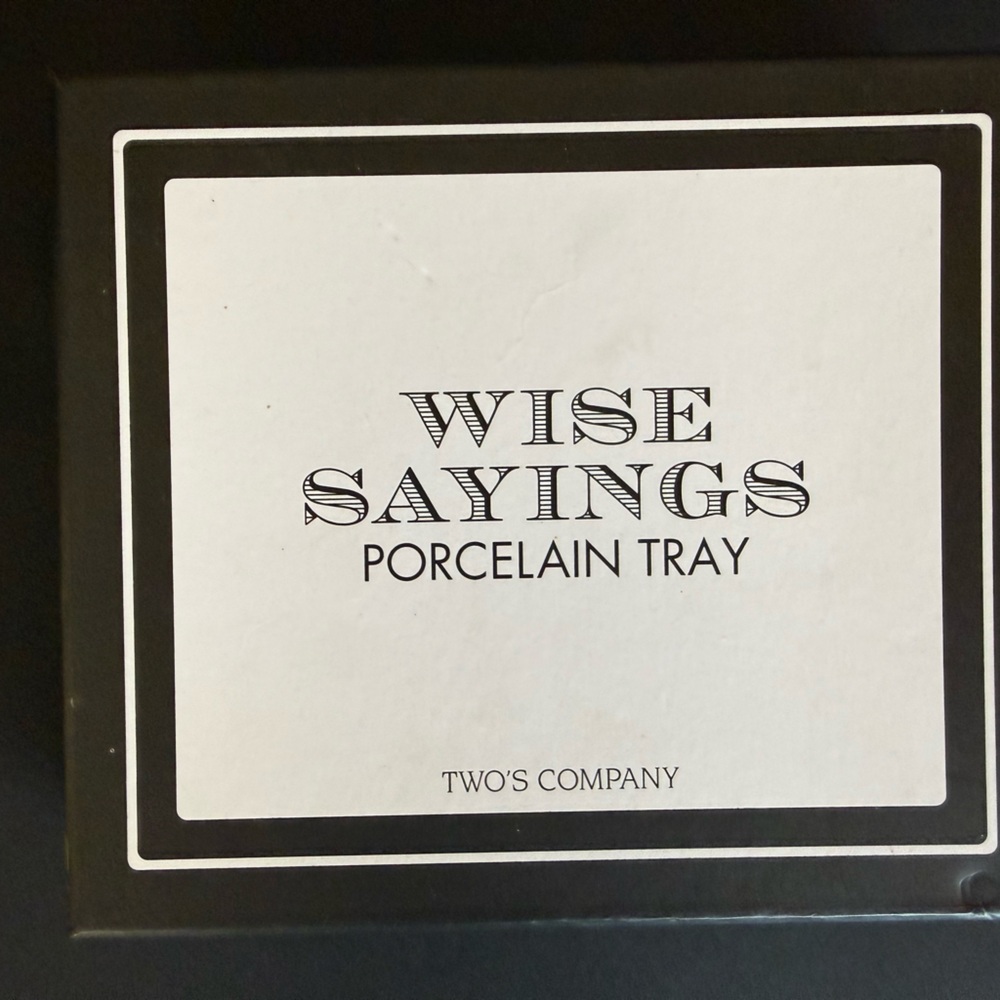 Two's Company Porcelain Tray. Winner never quit... Vince Lombardi